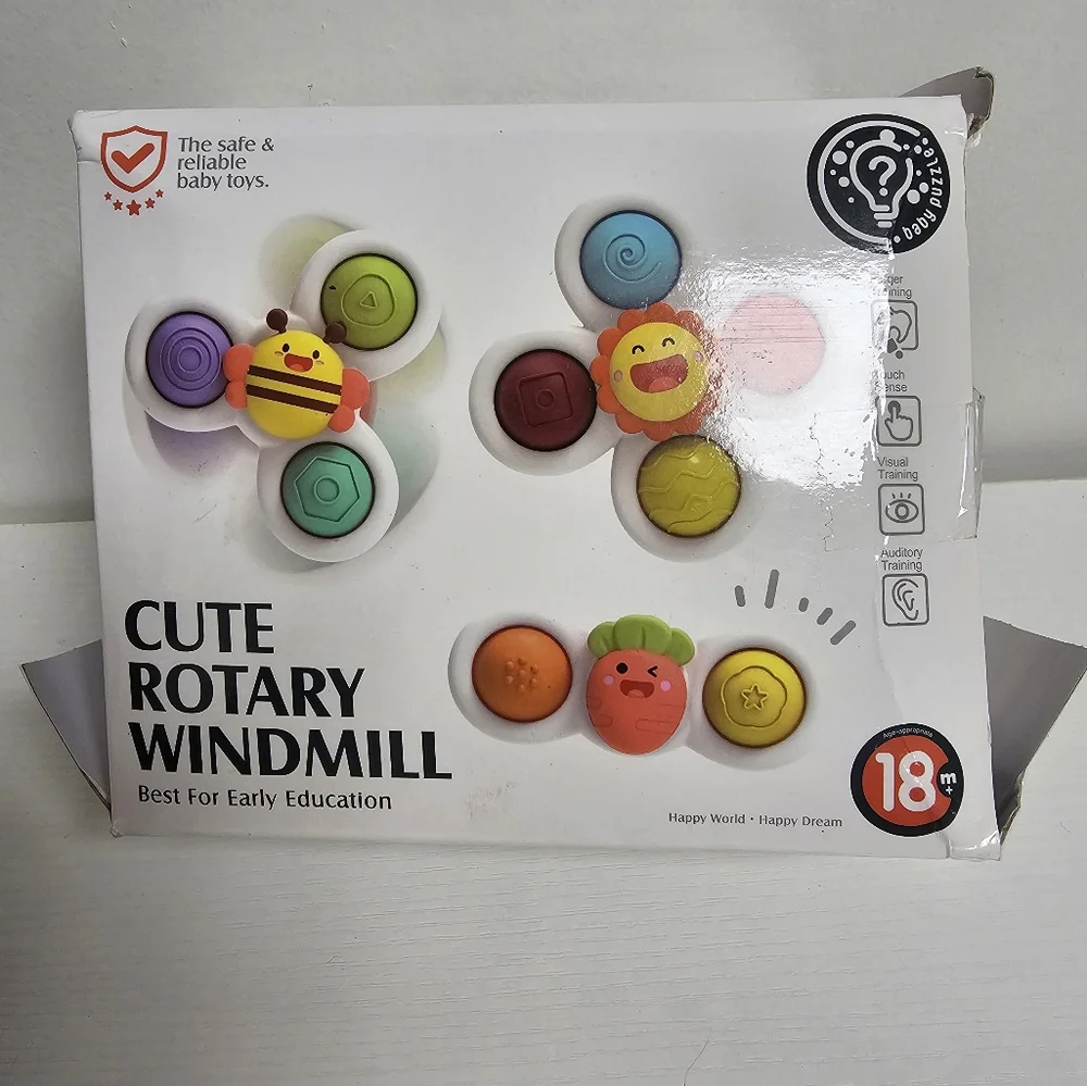 Cute Rotary Windmill Early Learning Suction‎ Toy 18+months